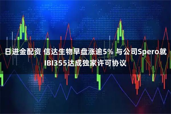 日进金配资 信达生物早盘涨逾5% 与公司Spero就IBI355达成独家许可协议
